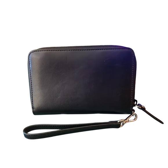 💜Vera Bradley Black Wristlet with Crown Design - Picture 2 of 8